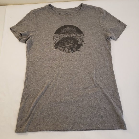 Simms Tops - Womens Simms Fishing T Shirt Large Graphic Tee
